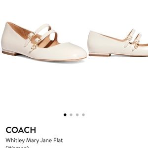 Coach size 6 chalk /white flat Mary Jane
